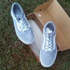 Vans Women's Gray Canvas Sneakers